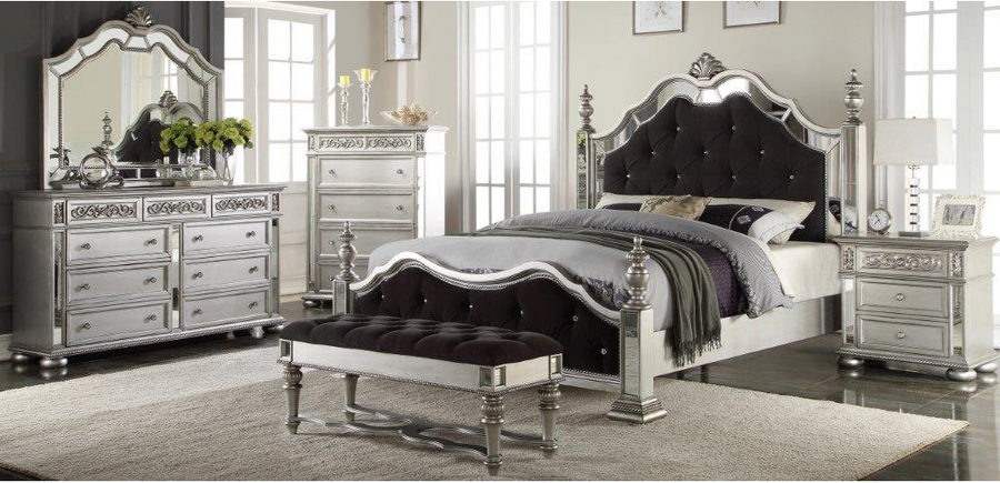 Including King Bed, Dresser, Mirror, Chest and 1 nightstands