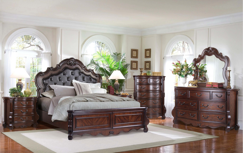 Including : King Bed, Dresser, Mirror, Chest, 2 night stands.